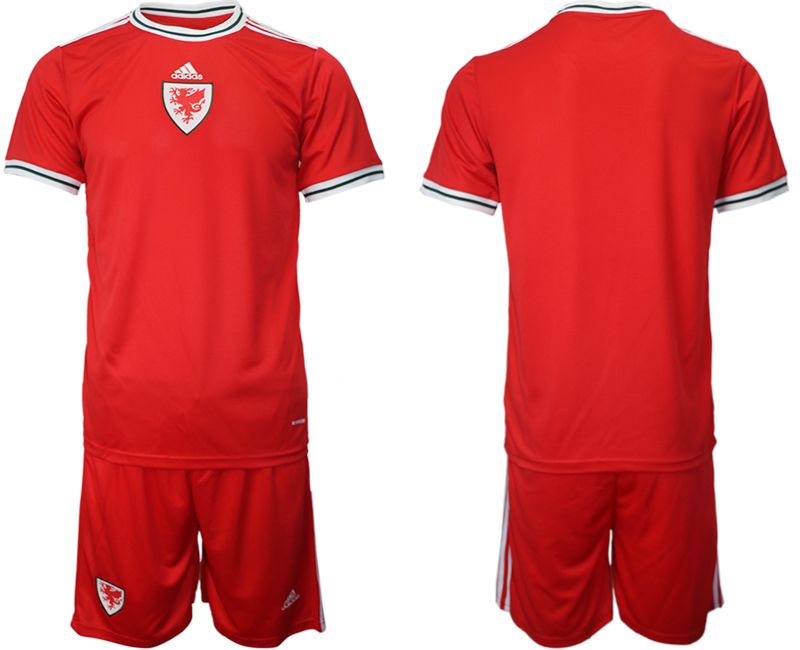 Cheap Men 2022 World Cup National Team Welsh home red blank Soccer Jersey